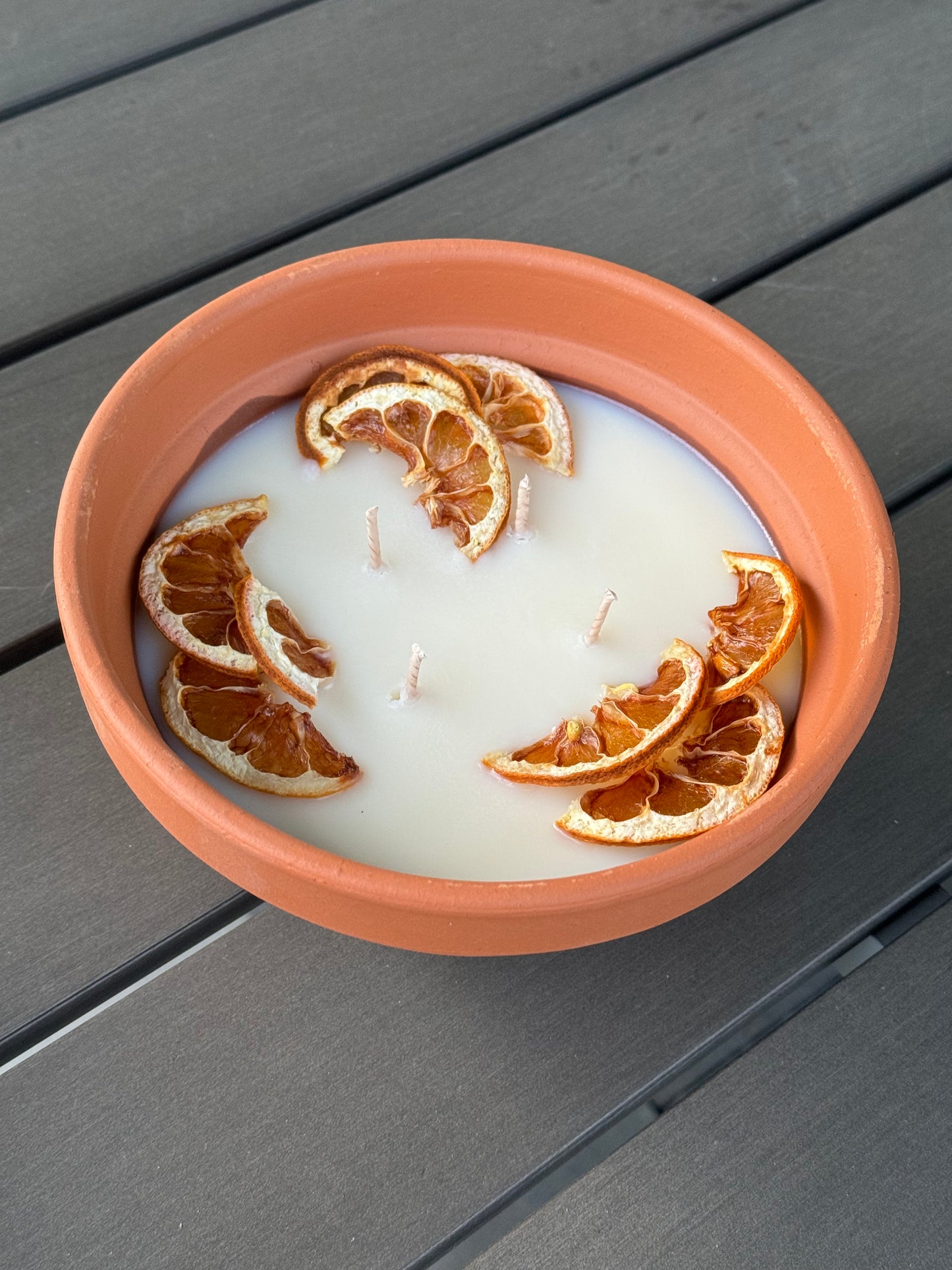 Citronellakerze im Topf