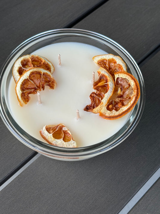 Citronellakerze im Glas